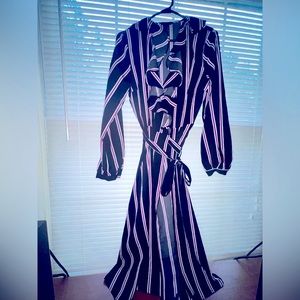 Wrap dress with cute pattern